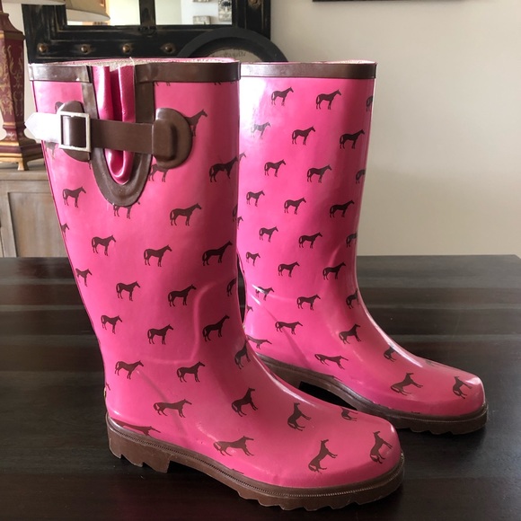 horse rain boots women's shoes